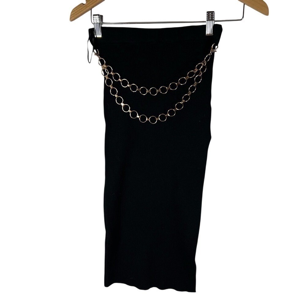 HERA Collection Ribbed Black Skirt Size Small